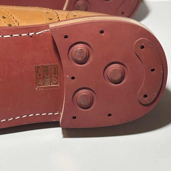 Samuel Windsor Flintsham Brogue Wingtip Mens UK 11G / US 11.5W Tan Leather Dress - Picture 11 of 15